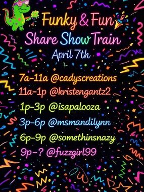 Isapalooza is Live! Come join the Funky & Fun Share Show Train on Tuesdays!